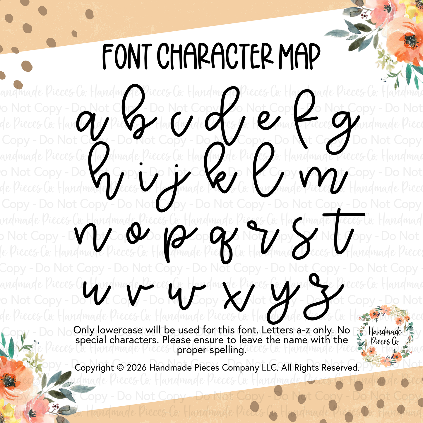 Circle Monogram and Name Vinyl Decal, Blue Florals