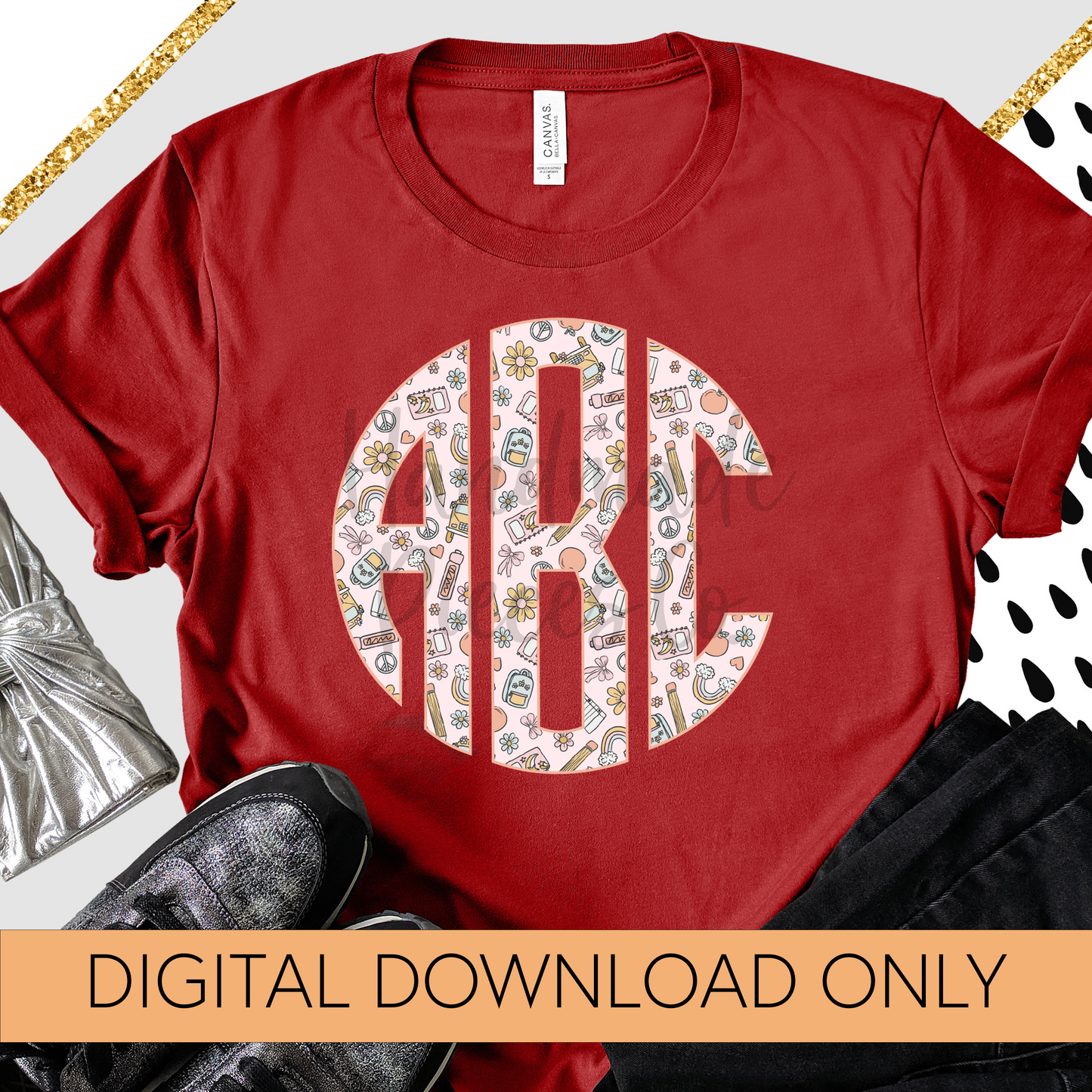 Back to School Monogram - Multiple Styles - Digital Download