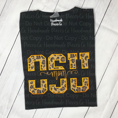 Create Your Own Embroidered Appliqué, Split with Text Garment (Satin Stitch - Adult