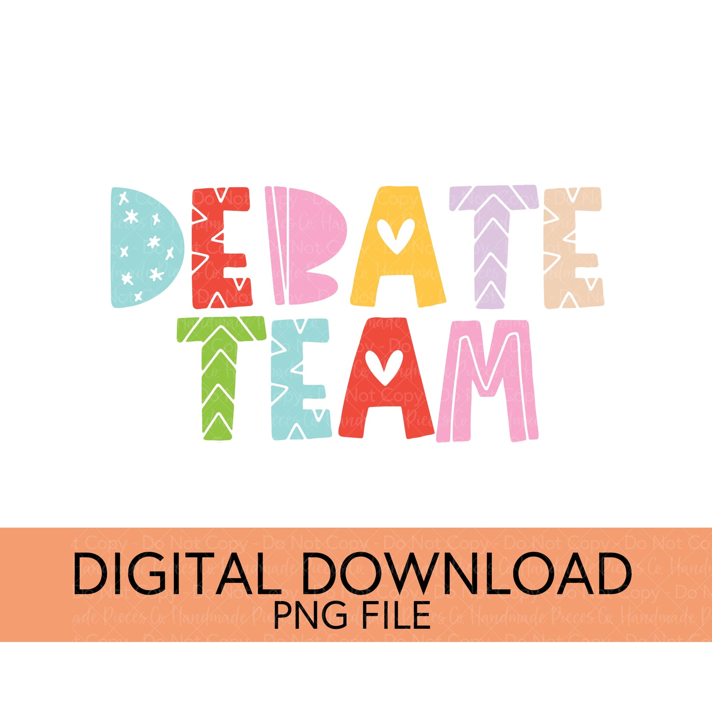 Colorful Teachers, Grades, and School Clubs PNGs - Digital Download