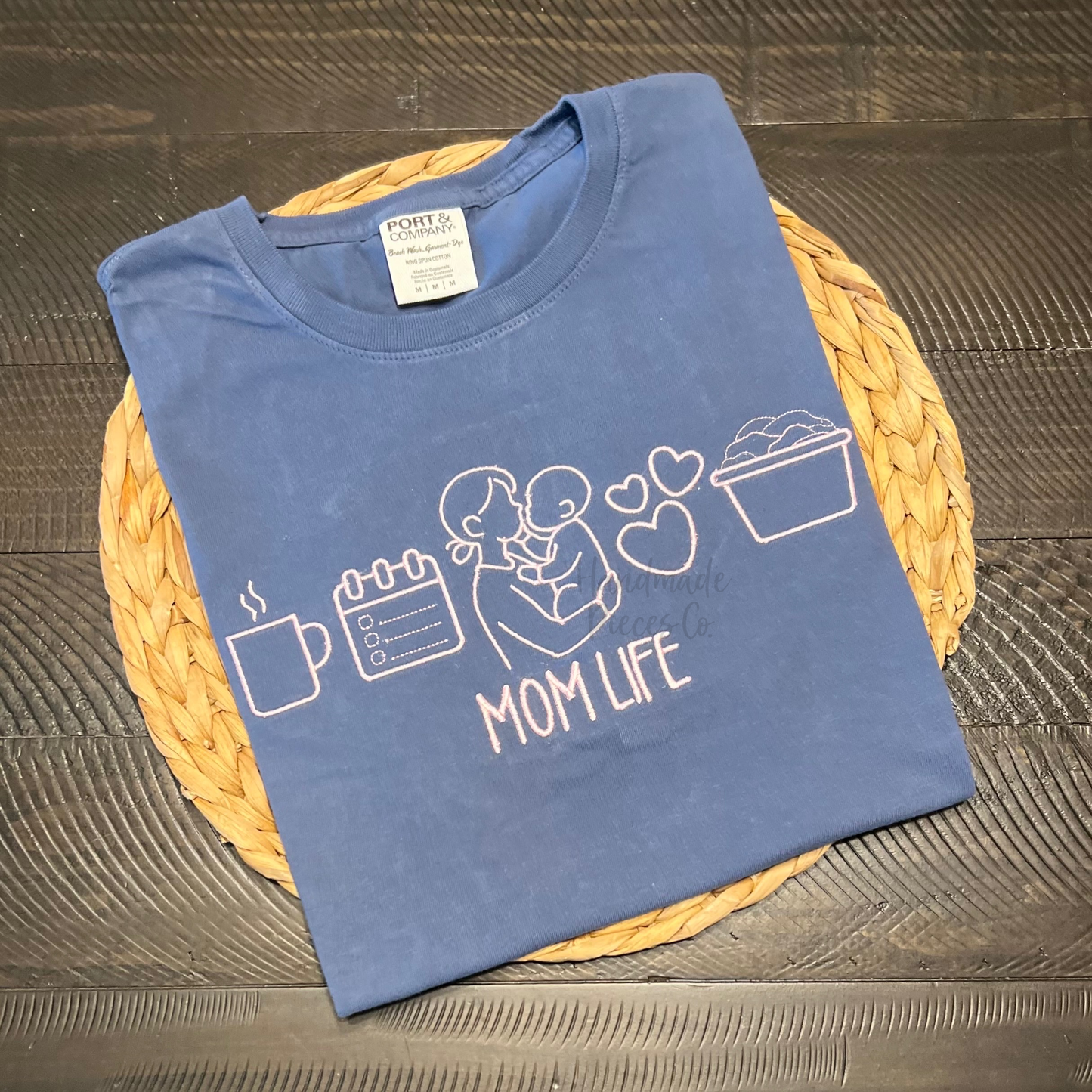 Mom Life Doodle Icon Embroidered Garment - Adult