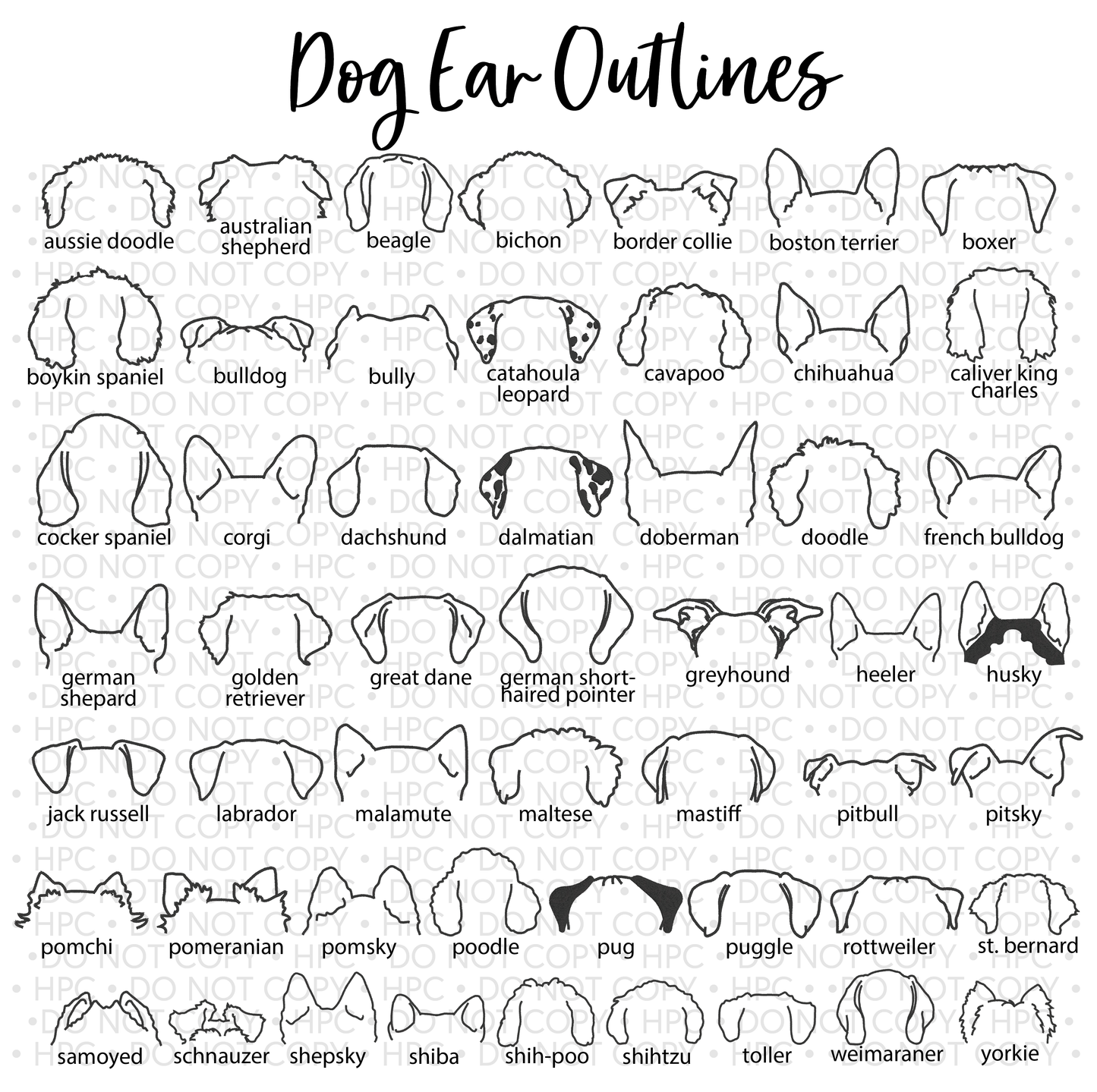 Cat/Dog Ear Outline Embroidered Garment - Adult