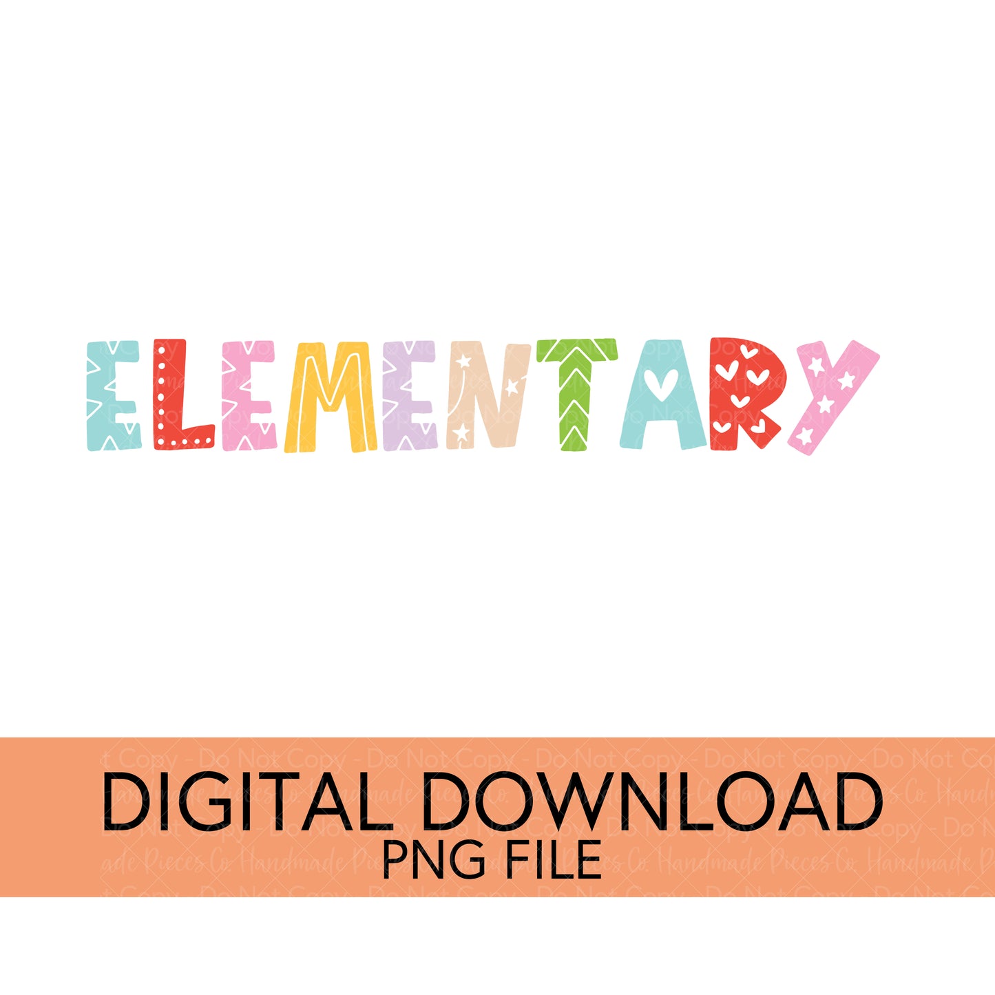 Colorful Teachers, Grades, and School Clubs PNGs - Digital Download