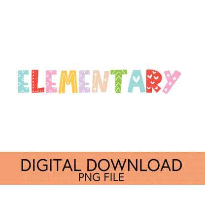 Colorful Teachers, Grades, and School Clubs PNGs - Digital Download