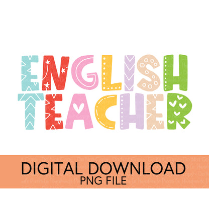 Colorful Teachers, Grades, and School Clubs PNGs - Digital Download