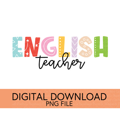 Colorful Teachers, Grades, and School Clubs PNGs - Digital Download