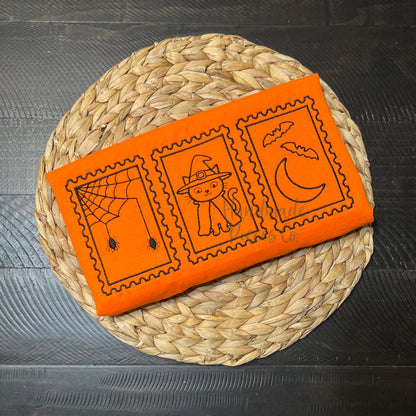 Halloween Stamp Trio, Cat - Embroidered Garment - Adult