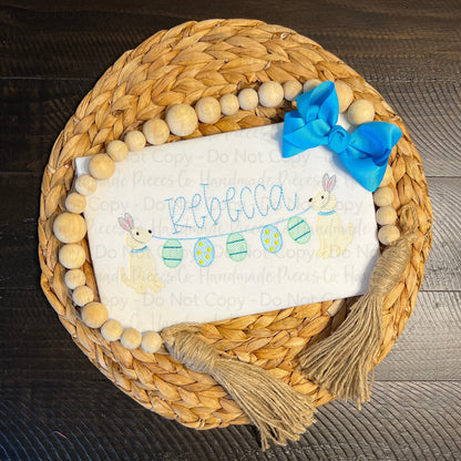 Dogs Holding Eggs, Easter Embroidered Shirt, Name Optional - Youth