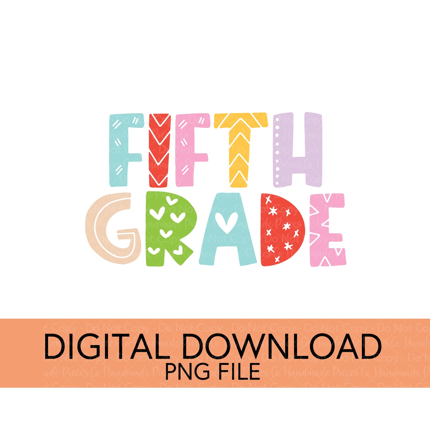 Colorful Teachers, Grades, and School Clubs PNGs - Digital Download