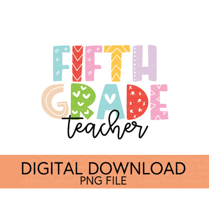 Colorful Teachers, Grades, and School Clubs PNGs - Digital Download
