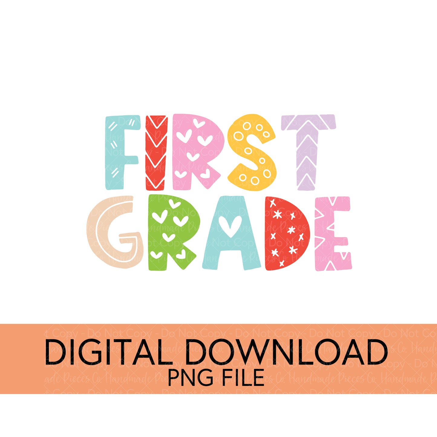 Colorful Teachers, Grades, and School Clubs PNGs - Digital Download