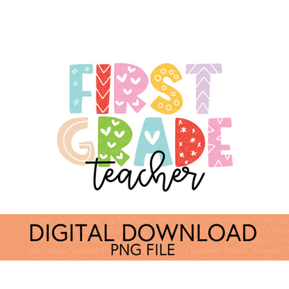 Colorful Teachers, Grades, and School Clubs PNGs - Digital Download