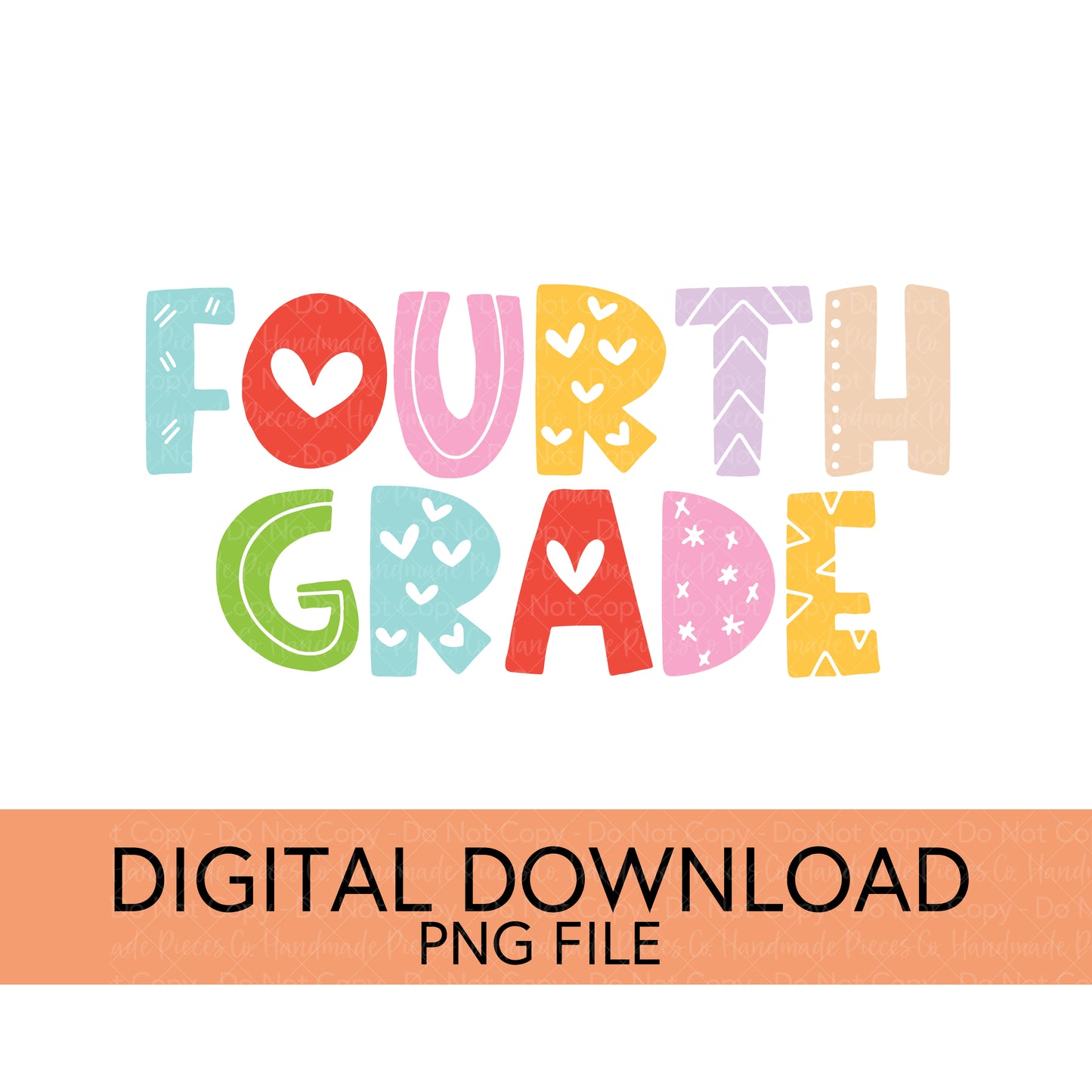 Colorful Teachers, Grades, and School Clubs PNGs - Digital Download