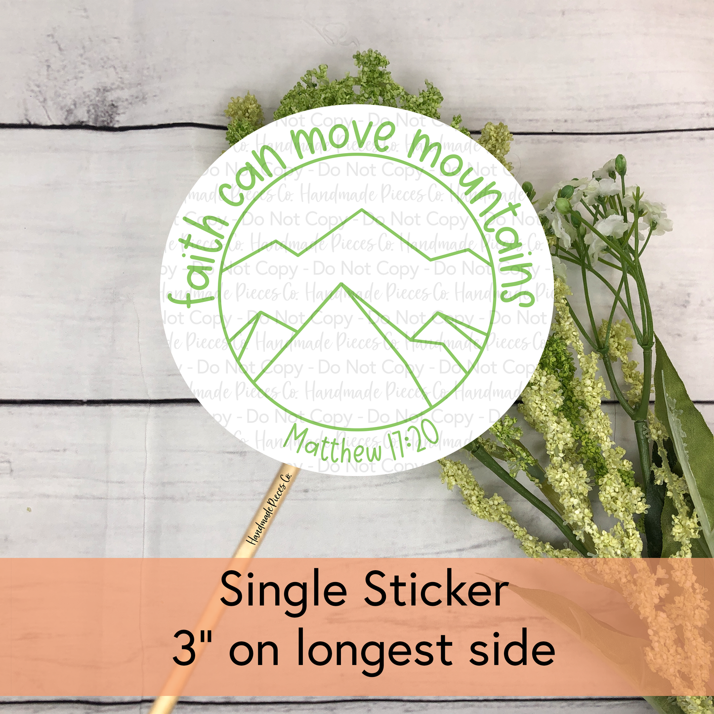 Faith Can Move Mountains - Vinyl Sticker