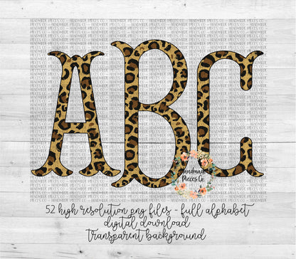 Leopard Monogram - Multiple Styles - Digital Download