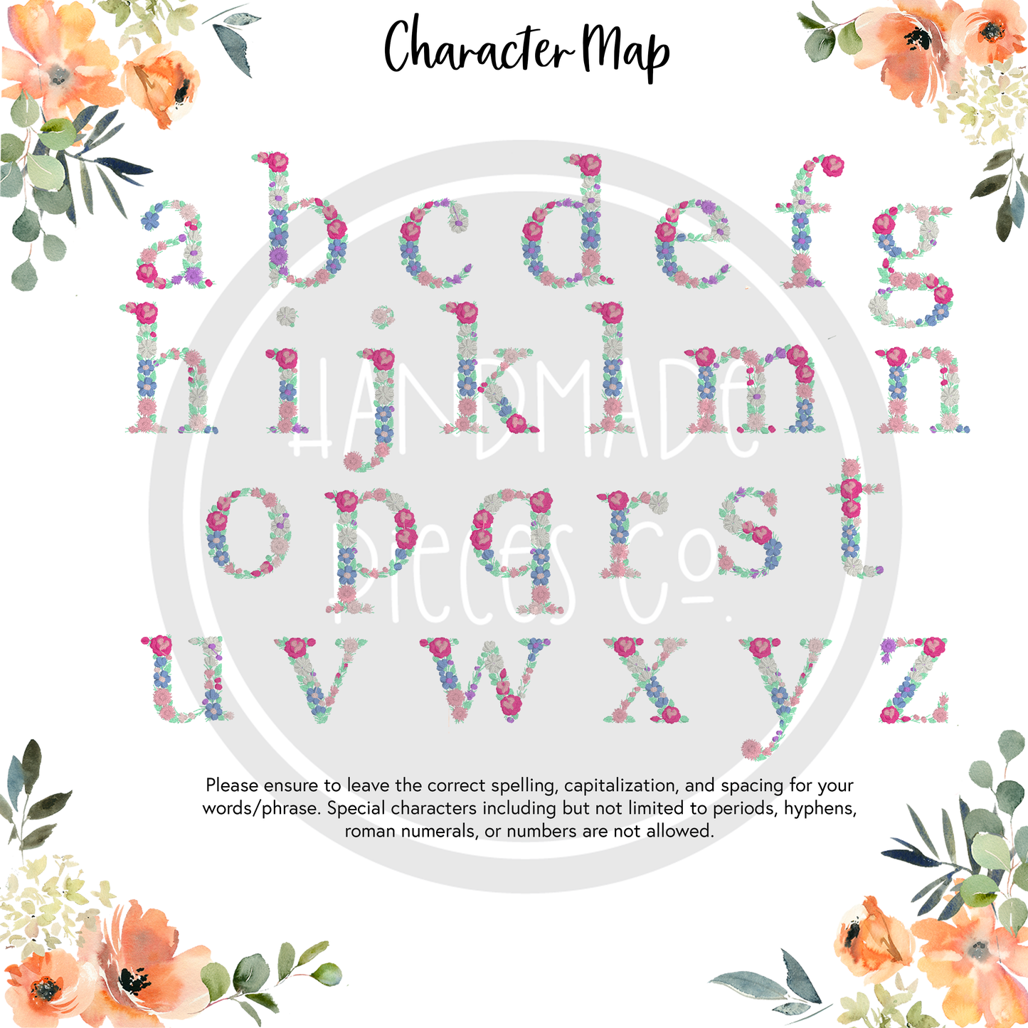 Custom Floral Name Embroidered Garment - Adult