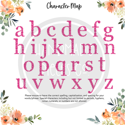 Custom Floral Name (Single Color) Embroidered Garment - Adult