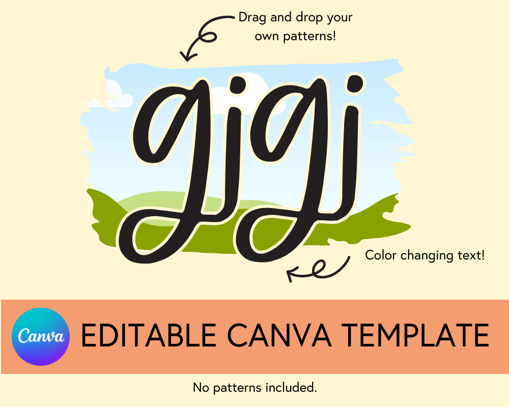 Gigi Canva Template, Brushstroke and Round - Digital Download