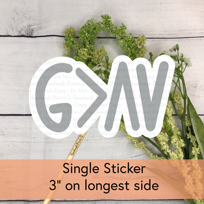 God is Greater Than the Highs and Lows - Vinyl Sticker