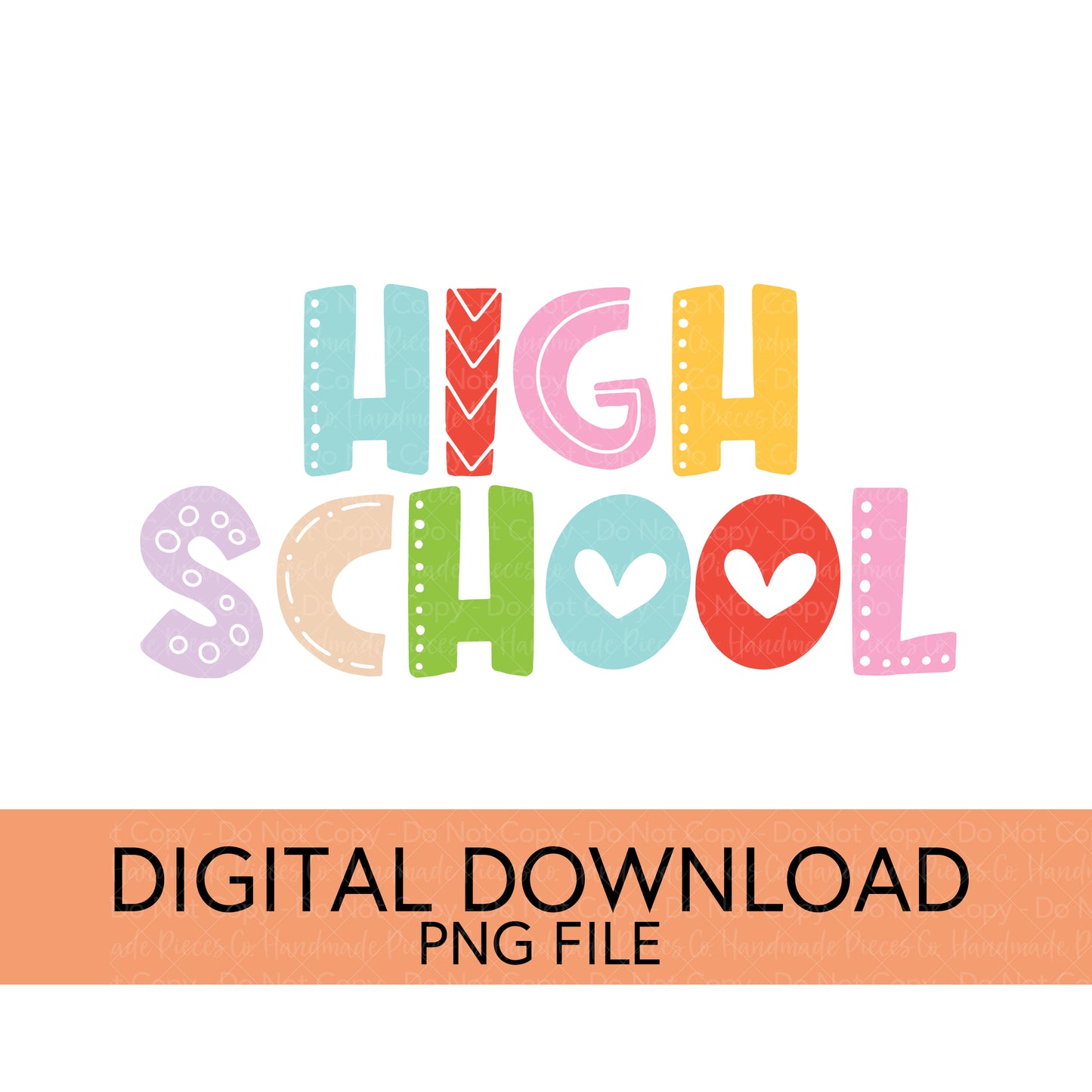 Colorful Teachers, Grades, and School Clubs PNGs - Digital Download