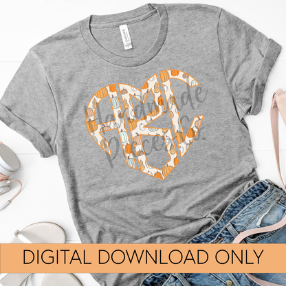 Colorful Pumpkins Monogram - Multiple Styles - Digital Download