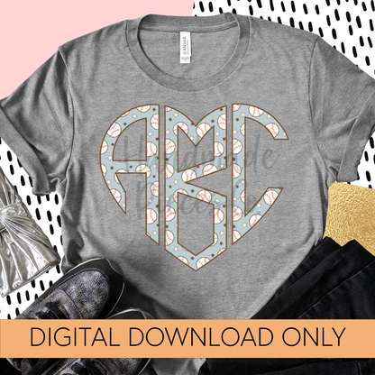 Baseball Monogram - Multiple Styles - Digital Download