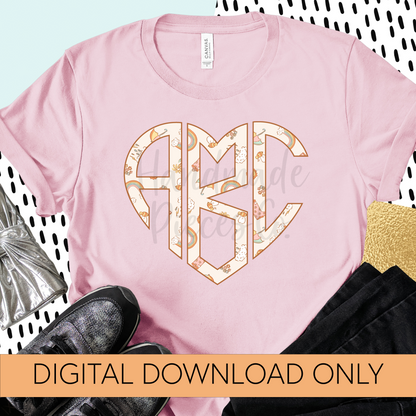 Pastel Spring Time Monogram - Multiple Styles - Digital Download