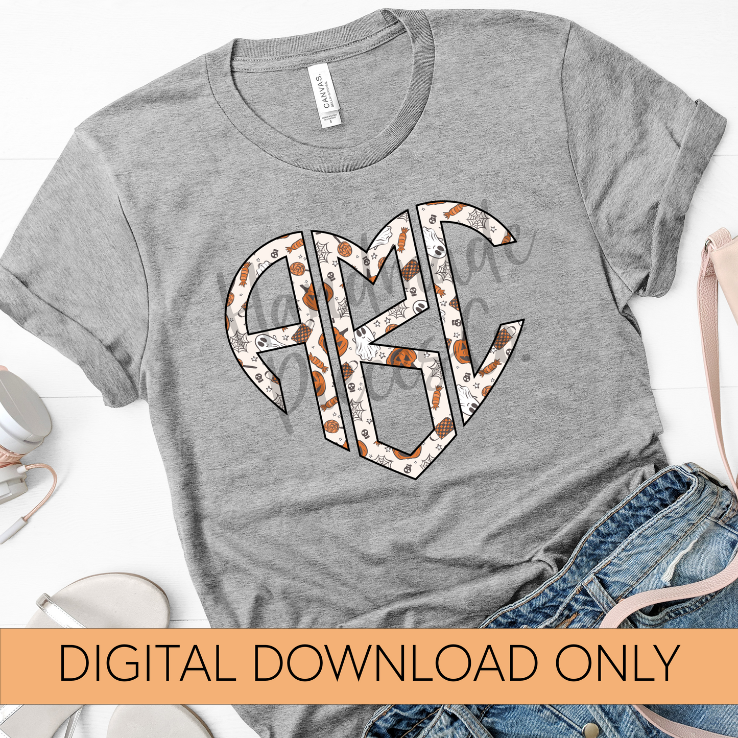 Halloween Treats, 2 Monogram - Multiple Styles - Digital Download