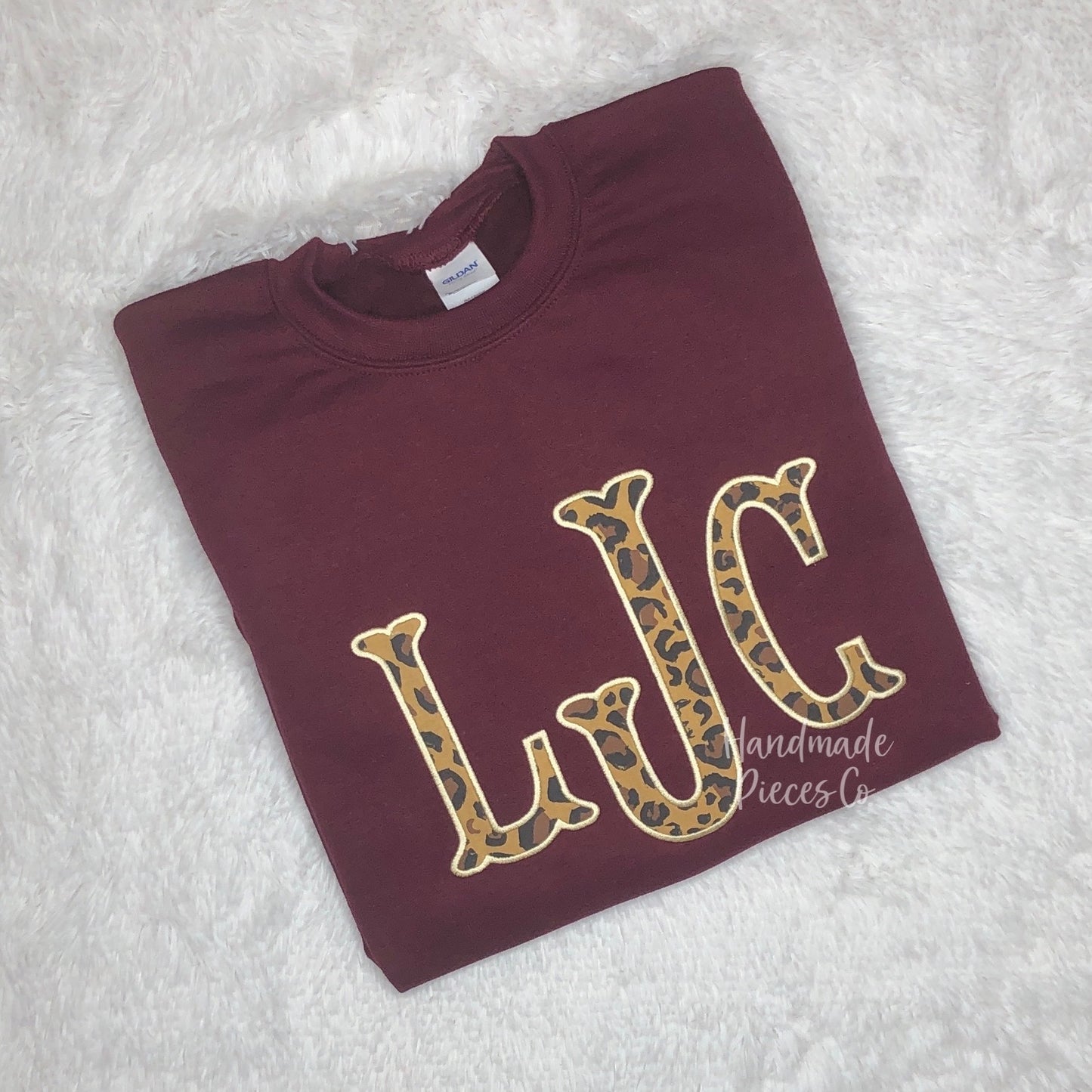 Monogram Embroidered Appliqué Garment, Satin Stitch - Youth/Adult