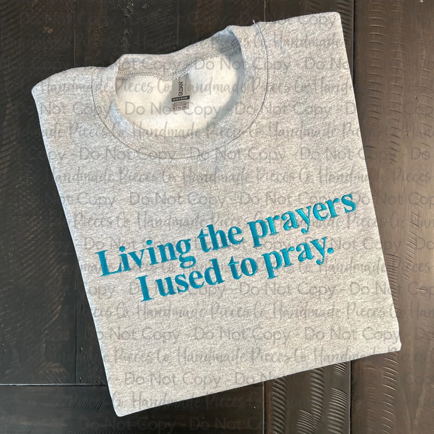 Living the Prayers I used to Pray Embroidered Garment - Adult