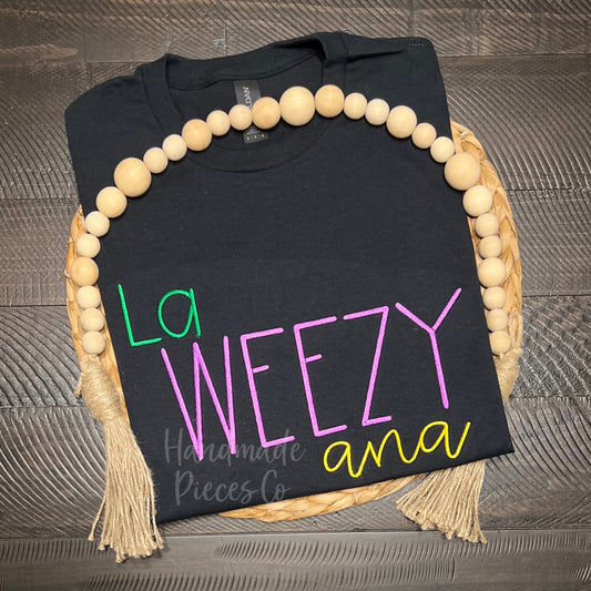Sample Collection - La Weezy Ana Embroidered Applique Tee - Size Adult Medium