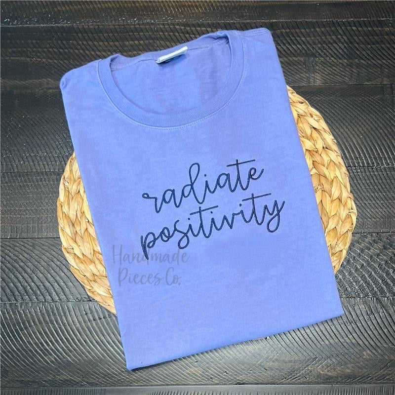Radiate Positivity Embroidered Garment - Youth/Adult
