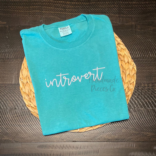 Sample Collection - Introvert Embroidered Tee - Size Adult Medium