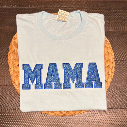 Custom Name Embroidered Appliqué Garment, Glitter with Satin Stitch - Adult