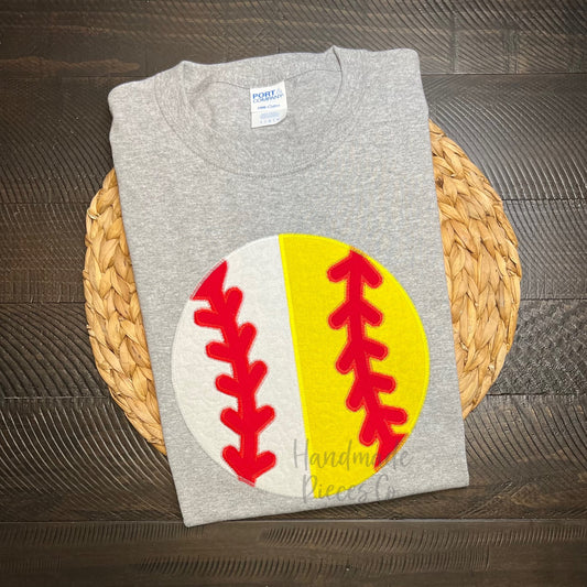 Baseball/Softball Split Quilted Embroidered Applique Garment - Youth/Adult