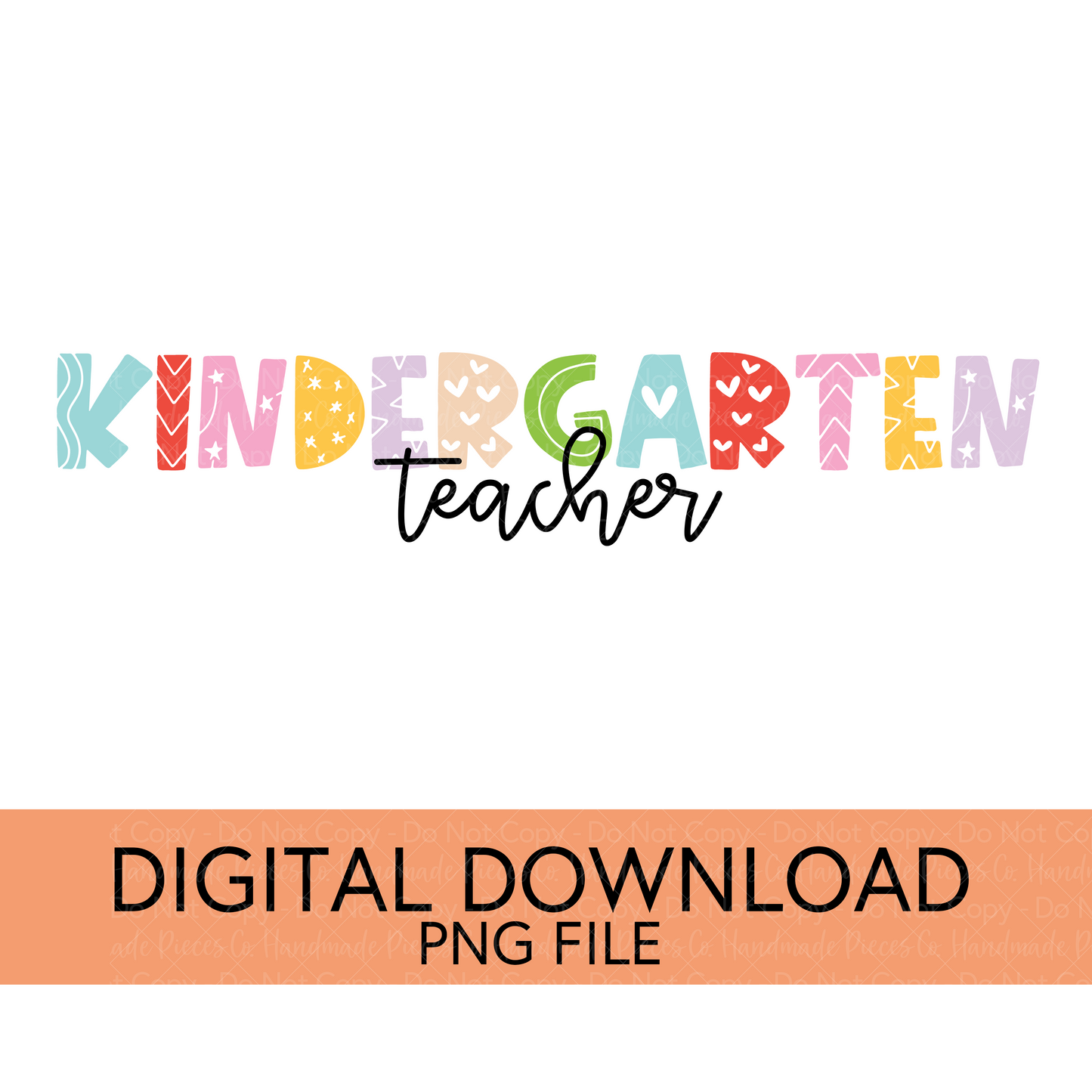 Colorful Teachers, Grades, and School Clubs PNGs - Digital Download