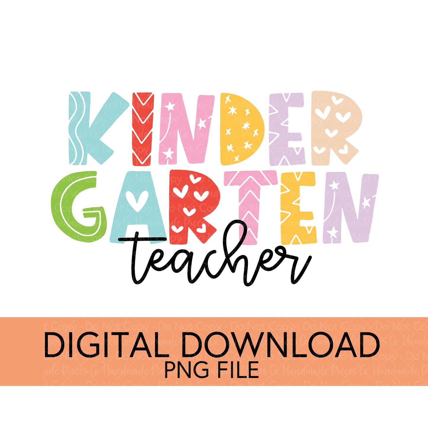 Colorful Teachers, Grades, and School Clubs PNGs - Digital Download