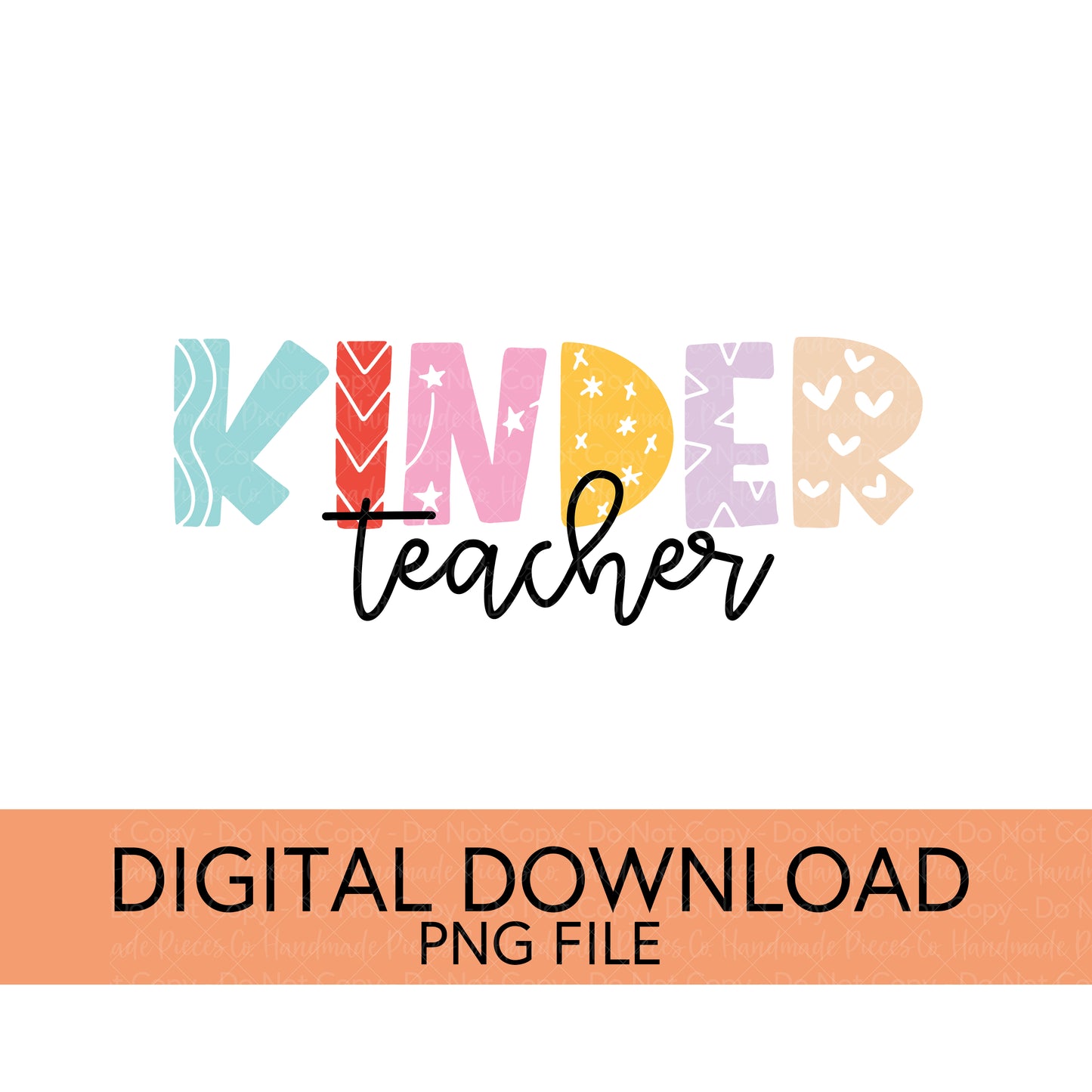 Colorful Teachers, Grades, and School Clubs PNGs - Digital Download