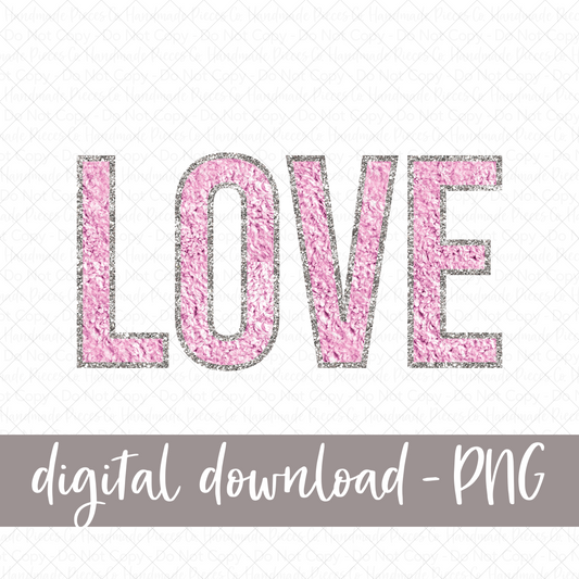 Love, Chenille - Pink - Digital Download