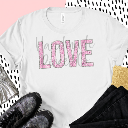 Love, Chenille - Pink - Digital Download