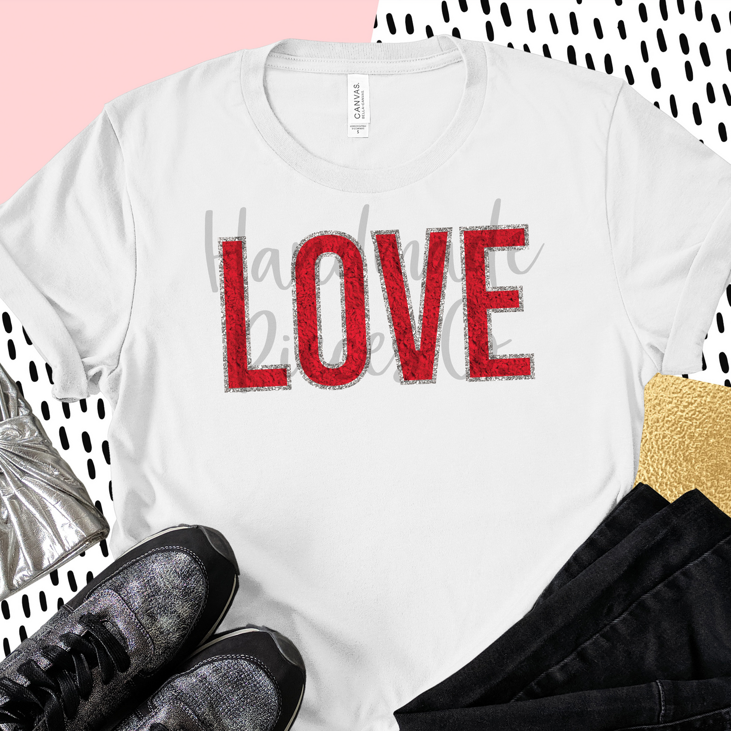 Love, Chenille - Red - Digital Download