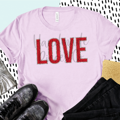 Love, Chenille - Red - Digital Download