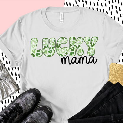 Lucky Mama, Green Leopard - Sublimation or HTV Transfer