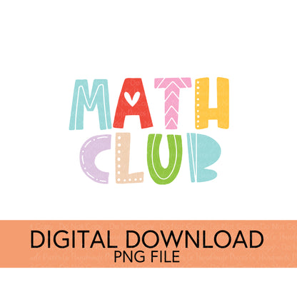 Colorful Teachers, Grades, and School Clubs PNGs - Digital Download