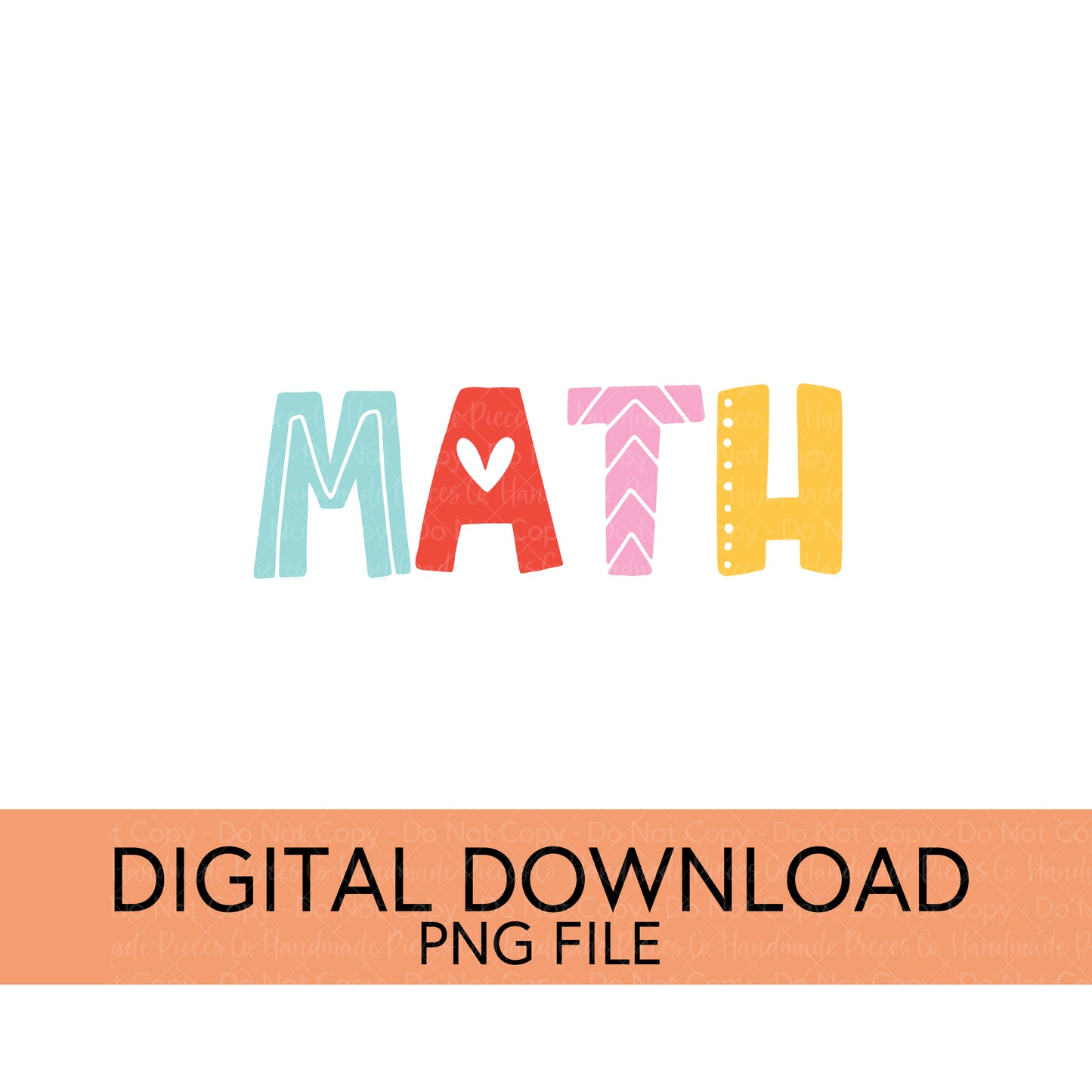 Colorful Teachers, Grades, and School Clubs PNGs - Digital Download