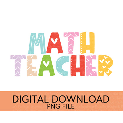Colorful Teachers, Grades, and School Clubs PNGs - Digital Download