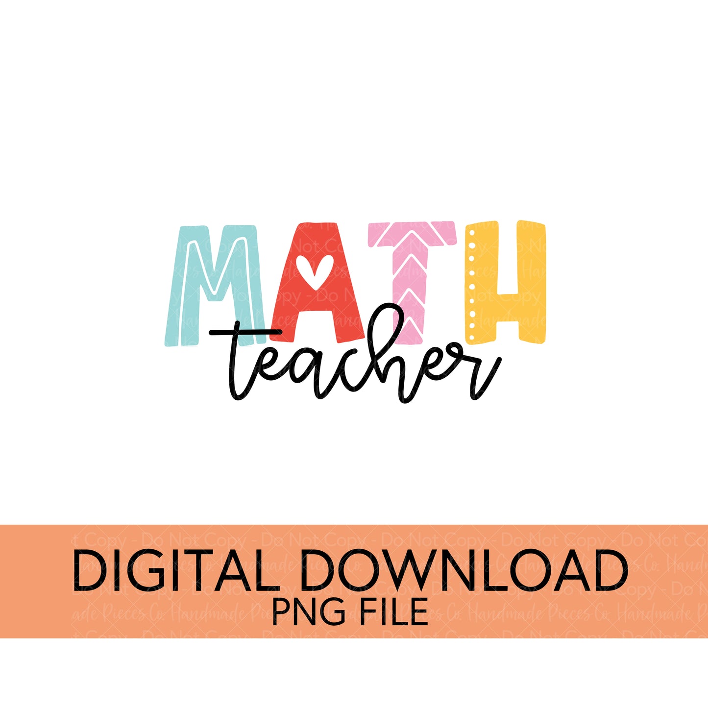 Colorful Teachers, Grades, and School Clubs PNGs - Digital Download