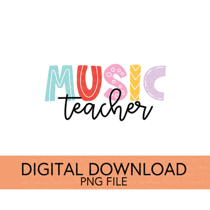 Colorful Teachers, Grades, and School Clubs PNGs - Digital Download