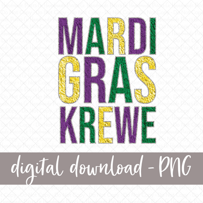 Mardi Gras Krewe, Chenille - Digital Download