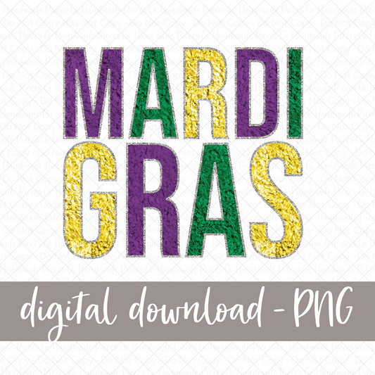 Mardi Gras, Chenille - Digital Download